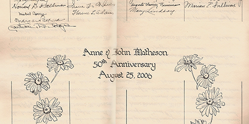 Quaker Wedding anniversary